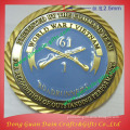 OEM Copper stamped soft enamel souvenir coin with diamond cut edge